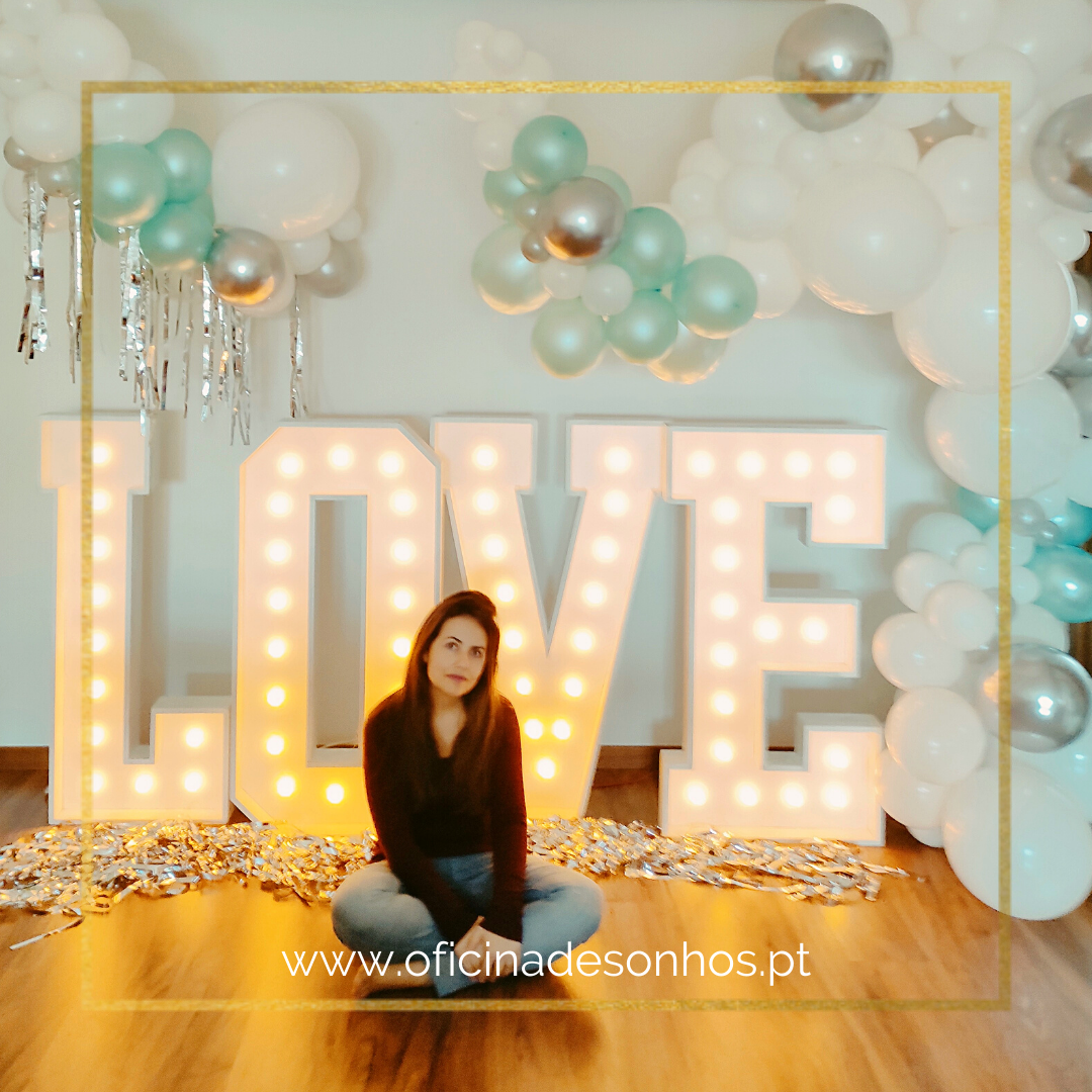 Letras Love LED Iluminadas | Oficina de Sonhos - Animação e Decoração de Eventos Algarve