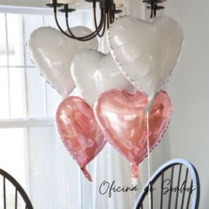 Balões Foil Coração | Surpresas com Balões Algarve - Oficina de Sonhos